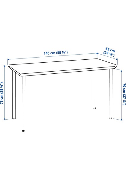 Anfallare / Adıls Çalışma Masası Bambu Gri 140 x 65 cm fiyatları