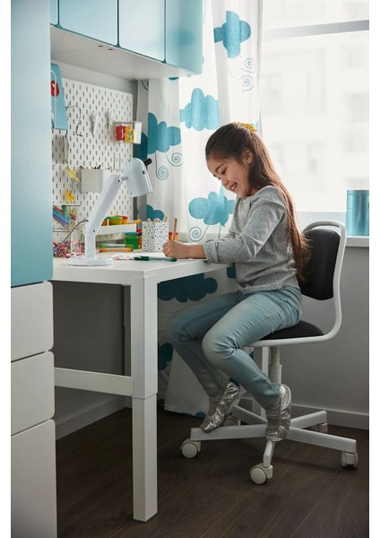 Pahl Çocuk Çalışma Masası Beyaz 96 x 58 cm Kitaplıklı