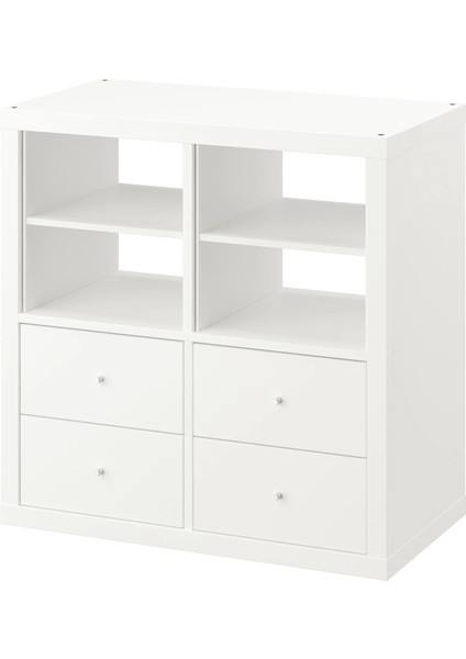 Kallax Açık Raf Ünitesi Beyaz 77 x 77 cm Çekmeceli