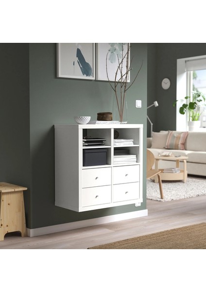 Kallax Açık Raf Ünitesi Beyaz 77 x 77 cm Çekmeceli modelleri