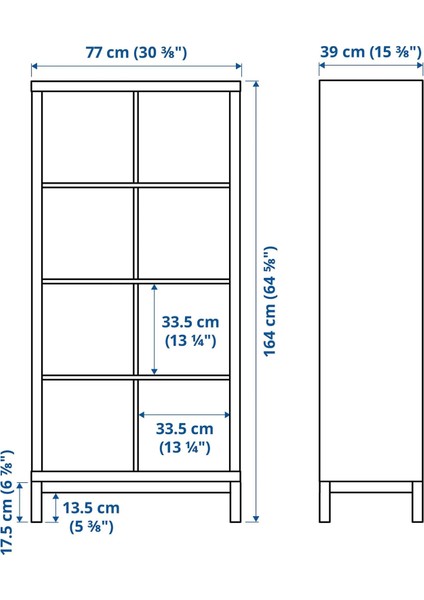 Kallax Açık Raf Ünitesi Ağartılmış Meşe Görünümlü Siyah 77 x 164 cm fiyatları