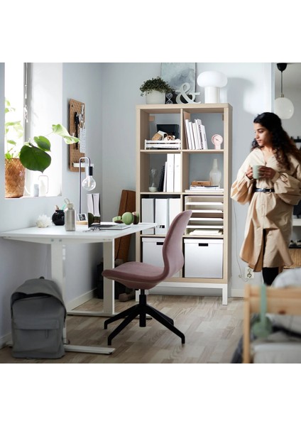 Kallax Açık Raf Ünitesi Ağartılmış Meşe Görünümlü Beyaz 77 x 164 cm fırsatları