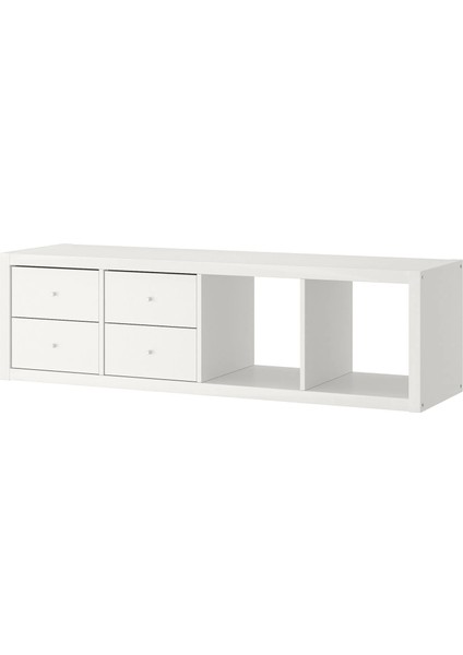 Kallax Açık Raf Ünitesi Beyaz 42 x 147 cm Çekmeceli