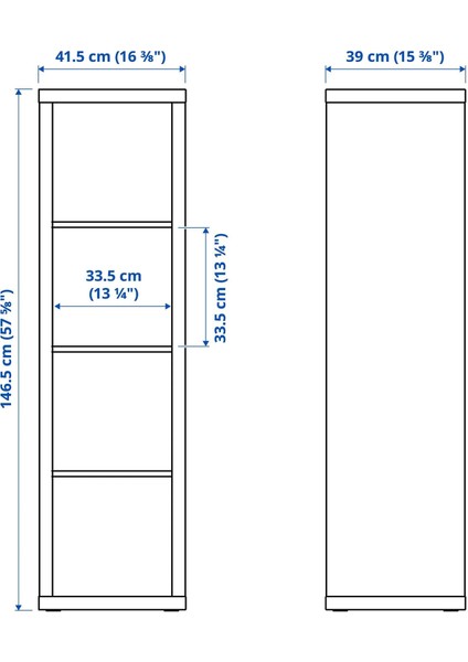 Kallax Açık Raf Ünitesi Beyaz 42 x 147 cm Çekmeceli fiyatları