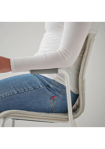 Laktare Çalışma Sandalyesi Bej Beyaz