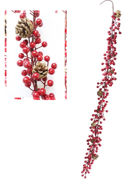Yılbaşı Dekor Süsleri Kozalaklı Berry Kokina Garland 150 cm fiyatları