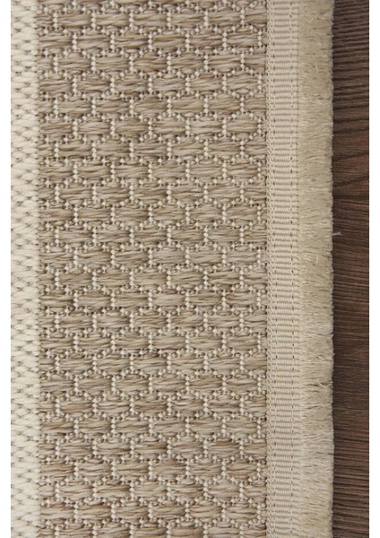 Sefton Krem Bej Çizgili Modern Sisal Makine Halısı modelleri