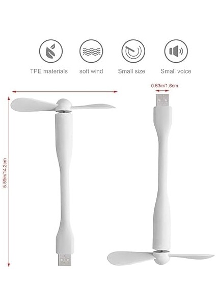 Mini USB Vantilatör, Esnek Mini Fan, El Vantilatörü, Pc, Powerbank, USB Cihazları Ile Kullanılabilir, Sessiz Taşınabilir USB Mini Soğutma Fanı Soğutucu, Seyahat Fanı (2 Adet) fiyatları