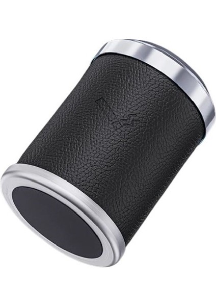 Işıklı Küllük Deri Kaplamalı-Basmalı Siyah / ICKU60