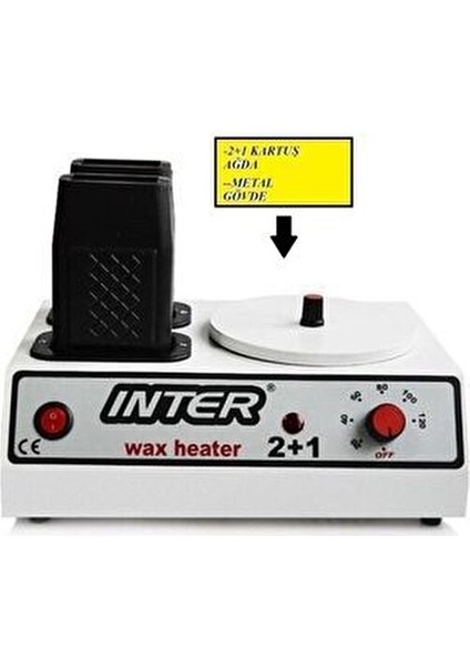 Inter Ağda Makinesi 2+1 Kartuş ve 800 gr Kavanoz Ağda ile Uzun Ömürlü Metal Gövde fiyatları