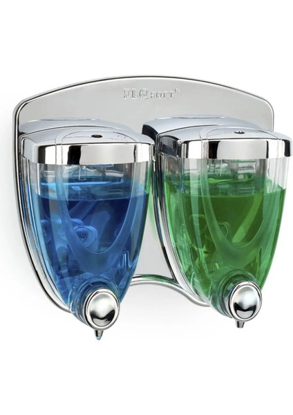 Sıvı Sabunluk Ikiz 350+350 ml Krom Kaplama ROYALEKS-F038