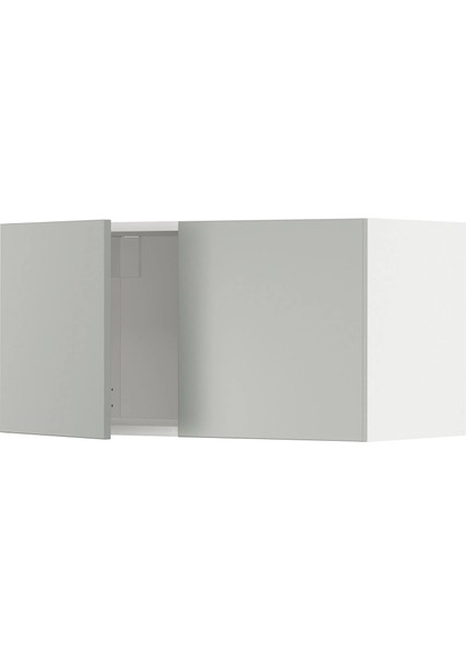 Metod Mutfak Duvar Dolabı Havstorp Açık Gri Koyu Gri 80 x 40 cm 2 Kapaklı