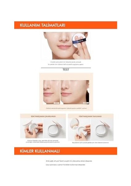 Mıssha Yarı Mat Görünümlü Cushion Fondöten (Iç Yedek) Magic Cushion Cover Lasting SPF50+/PA+++ (No.21) fiyatları