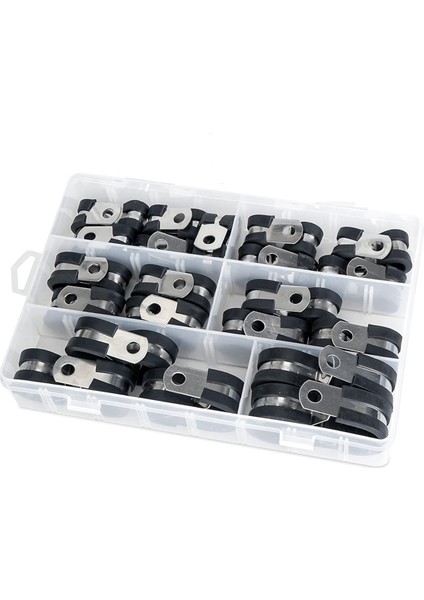 42PCS Kablo Kelepçeleri Seti - Kauçuk Yastıklı 304 Paslanmaz Çelik Hortum/ Döngü/ Boru Kelepçeleri 6 Boyut (Yurt Dışından) fiyatları