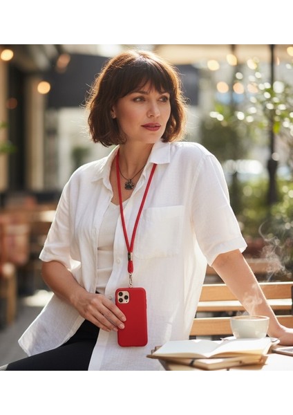 KIRMIZI PARACORD TELEFON BOYUN ASKISI TÜM KILIFLARA UYUMLU fiyatları