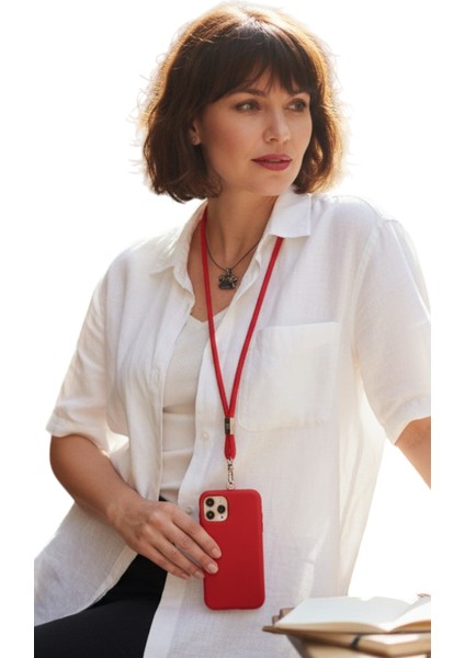 KIRMIZI PARACORD TELEFON BOYUN ASKISI TÜM KILIFLARA UYUMLU fırsatları