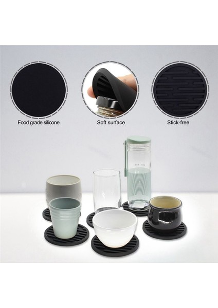 2 Paket Silikon Kaymaz Paspaslar Sıcak Içecek Tutucu Kupa Tutucu Ev Mutfak Aksesuarları Bardak Altlıkları (Yurt Dışından) fırsatları