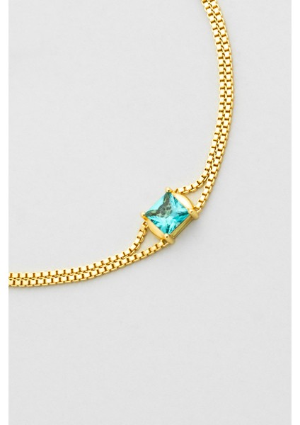 Ocean Eyes 18 Ayar Sarı Altın Kaplama Ayarlanabilir Gümüş Bileklik indirimleri