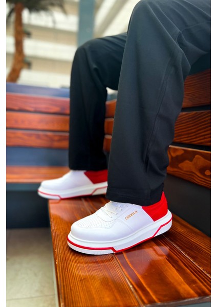 CH075 - Cbt Signature Erkek Ayakkabı Beyaz/kırmızı modelleri