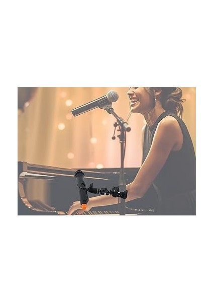 Mic Yengeç Kelepçe Mikrofon Dağı Çift Top Kafa Ayarlı 1/4 "ila 5/8" Bakır Vida, Mic Standı, Davul Standı, Masaüstü Raf Uyar indirimleri