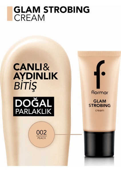 Glam Strobing Işıltılı Görünüm Veren Kremsi Dokulu Makyaj Bazı (002 Peach) 8690604645916 modelleri