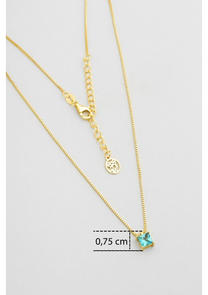 Mira 18 Ayar Sarı Altın Kaplama 43 cm Gümüş Kolye modelleri