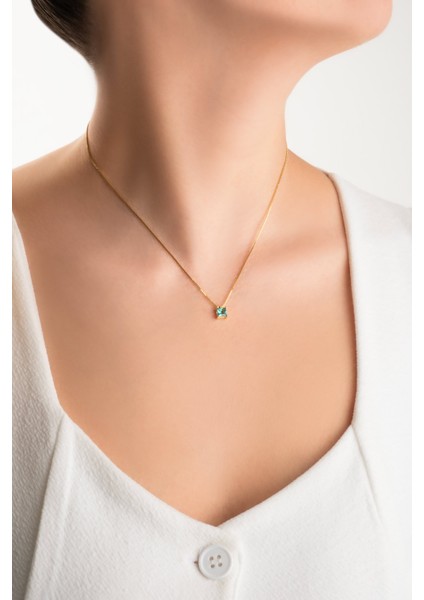 Mira 18 Ayar Sarı Altın Kaplama 43 cm Gümüş Kolye fırsatları