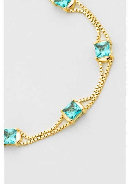 Atlantis 18 Ayar Sarı Altın Kaplama 19 cm Gümüş Bileklik indirimleri