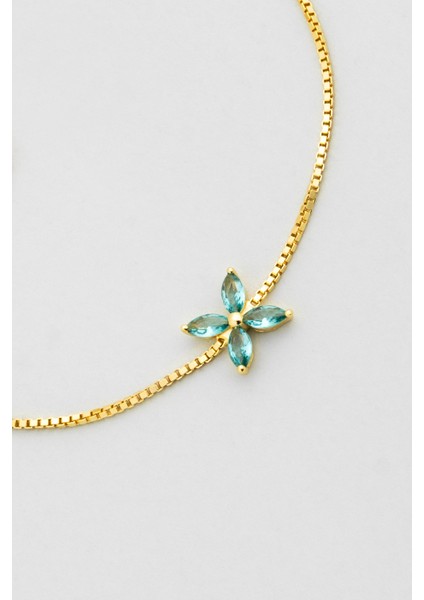 Afrodit 18 Ayar Sarı Altın Kaplama Ayarlanabilir Gümüş Papatya Bileklik indirimleri