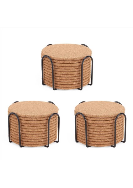 Tutucu Isıya Dayanıklı Fincan Paspas Seti Yeniden Kullanılabilir Yuvarlak Içecek Coaster ile 36 Emici Bardak Paketi Kupa Için (Yurt Dışından)