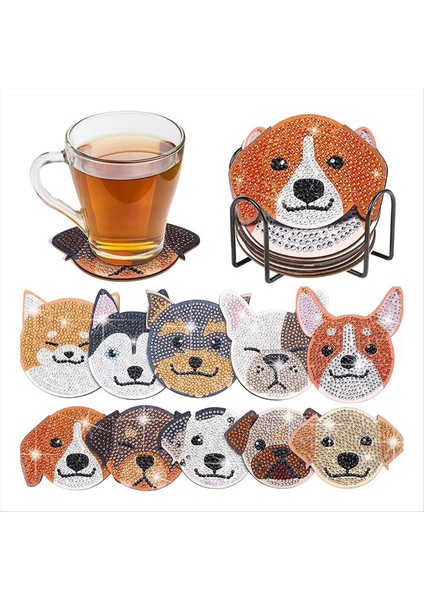 10PCS Dıy Kristal Flaş Elmas Braket Hayvan Köpek Stili (Yurt Dışından) fiyatları