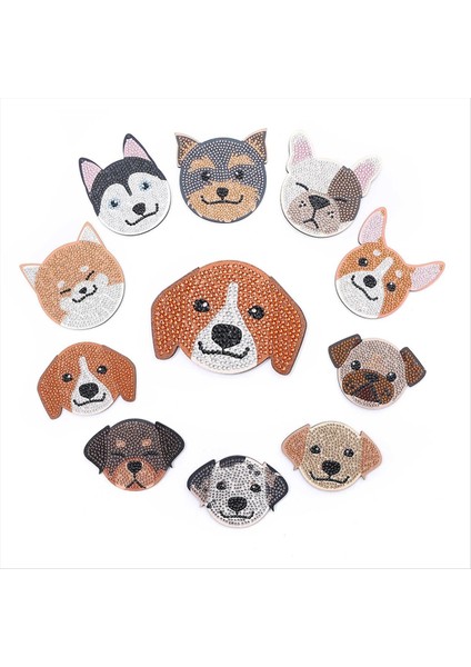 10PCS Dıy Kristal Flaş Elmas Braket Hayvan Köpek Stili (Yurt Dışından) modelleri