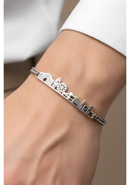 London Skyline 21 cm Gümüş Erkek Bileklik fiyatları