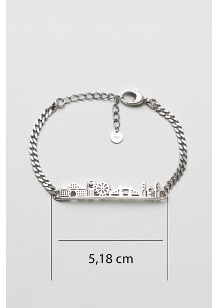 London Skyline 21 cm Gümüş Erkek Bileklik modelleri