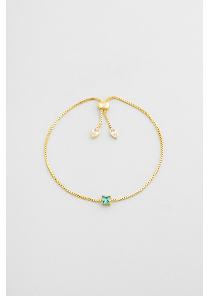 Ocean 18 Ayar Sarı Altın Kaplama Gümüş Ayarlanabilir Gümüş Bileklik