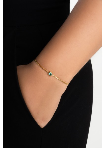 Ocean 18 Ayar Sarı Altın Kaplama Gümüş Ayarlanabilir Gümüş Bileklik fiyatları