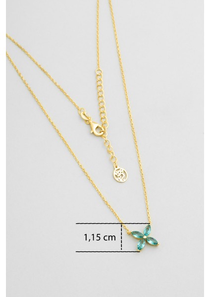 Afrodit 18 Ayar Sarı Altın Kaplama 45 cm Gümüş Papatya Kolye modelleri