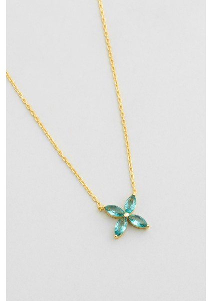 Afrodit 18 Ayar Sarı Altın Kaplama 45 cm Gümüş Papatya Kolye indirimleri