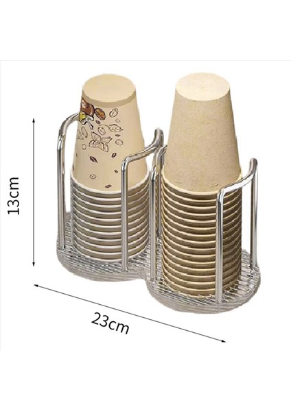 2x Kağıt Kupa Dispenser Kupa Tutucu Kupa Organizatörü Depolama Partisi Kupası Dispenser Ağız Garde Durulama Kupa Tutucu 23X13CM B (Yurt Dışından) fırsatları