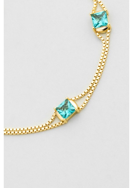 Mira 18 Ayar Sarı Altın Kaplama 19 cm Gümüş Bileklik indirimleri