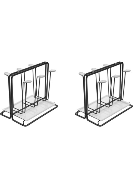 2x 6 Şişe Tabak Drenajı Metal Şişe Tutucusu Damla Tepsisi Olan Gemiler Için Damla Rafı Sodacream Hava Yukarı Avent Philips Için (Yurt Dışından)