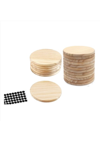 40 Adet Bitmemiş Ahşap Bardak Altlıkları Kaymaz Silikon Noktaları Olan El Sanatları Için 4 Inç Yuvarlak Boş Ahşap Bardak Altlıkları (Yurt Dışından) fiyatları
