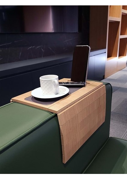 Ex Ahşap Katlanır Portatif Organizer Yan Sehpa Kaydırmaz Deri Yüzeyli Kayın modelleri
