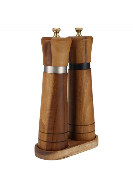 Tuz ve Karabiber Öğütücü Seti Ahşap Tuz ve Karabiber Değirmeni Çalkalayıcı Kolay Ayarlanabilir Seramik Kaba Büyük Doldurulabilir (Yurt Dışından) fırsatları