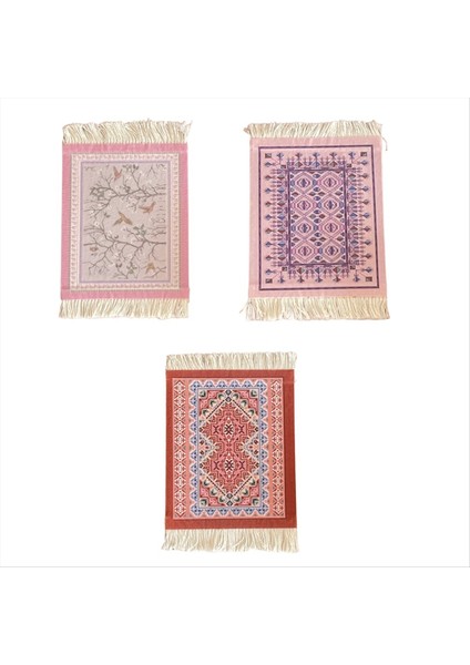 Mini Farsça Dokuma Bardak Altlıkları Halı Desen Coaster Yemek Masası Dekorasyon Teknolojisi A (Yurt Dışından)
