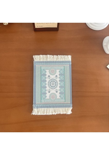 Mini Farsça Dokuma Bardak Altlıkları Halı Desen Coaster Yemek Masası Dekorasyon Teknolojisi A (Yurt Dışından) fiyatları