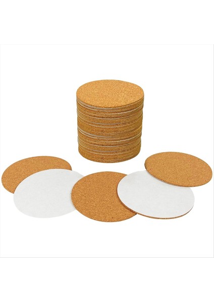 40 Paket Kendi Yapışkanlı Cork Yuvarlak 3 5 Inç Destek Çetesi Dıy Crafts-Alt Koruma Için Cork Coasters (Yurt Dışından)