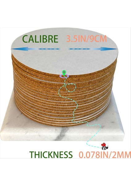 40 Paket Kendi Yapışkanlı Cork Yuvarlak 3 5 Inç Destek Çetesi Dıy Crafts-Alt Koruma Için Cork Coasters (Yurt Dışından) fiyatları