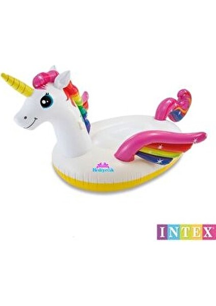 Tek Boynuzlu At Yüzme Aracı Renkli Unicorn Tasarımı ile Eğlenceli Plaj Keyfi