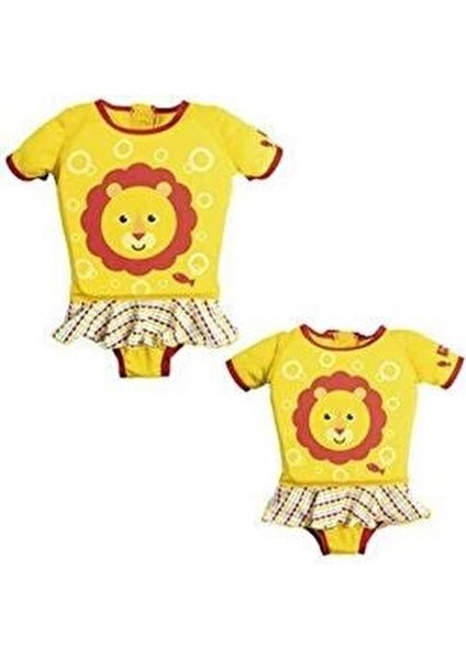 Çocuk Mayo Can Yeleği Sarı Renk Aslan Desenli S/M Beden 1-6 Yaş Arası fırsatları